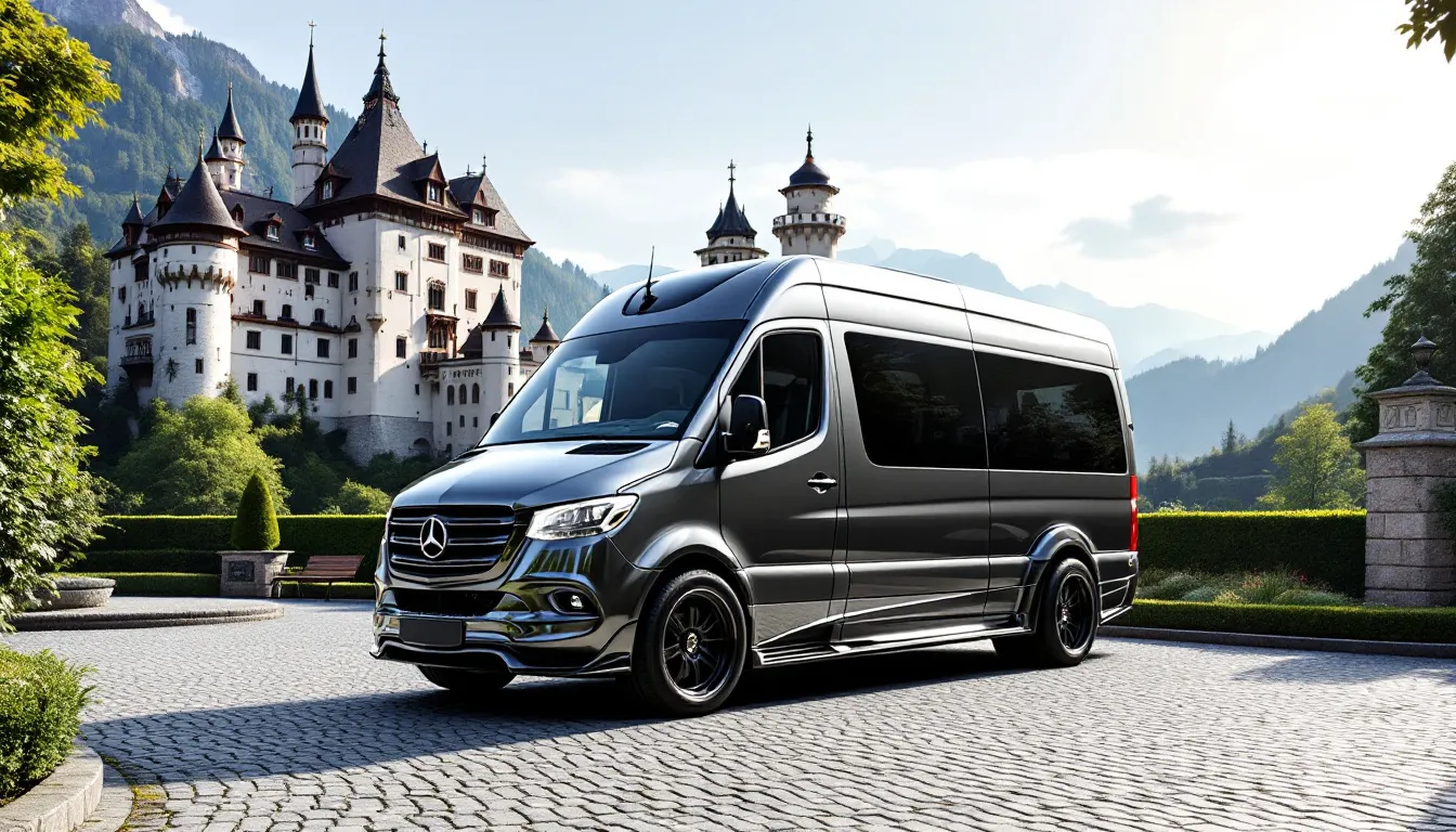 Ein luxuriöser VIP Van für Transfers in München, ideal für besondere Anlässe.