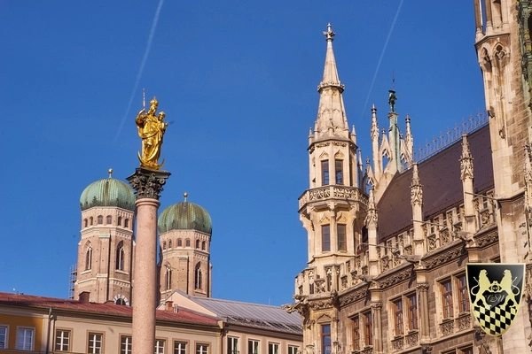 A vibrant scene of travelers exploring the old town during a day trip.